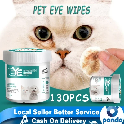 【130 PCS】A Lot Pets Dogs Cats Wipe Pet Eye Wet Wipes Dog Cat Tear Stain Remover Clean Wet Towel Pet Natural