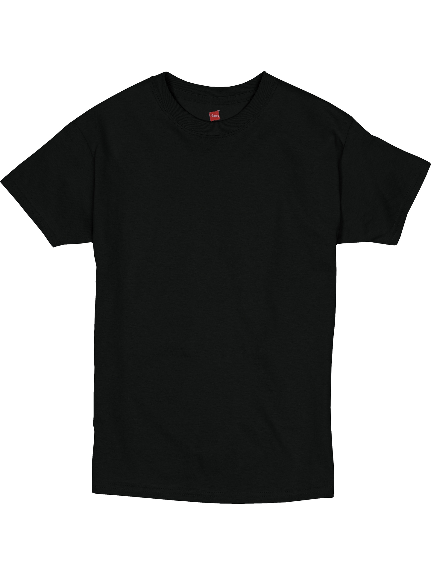 plain black t shirt hanes