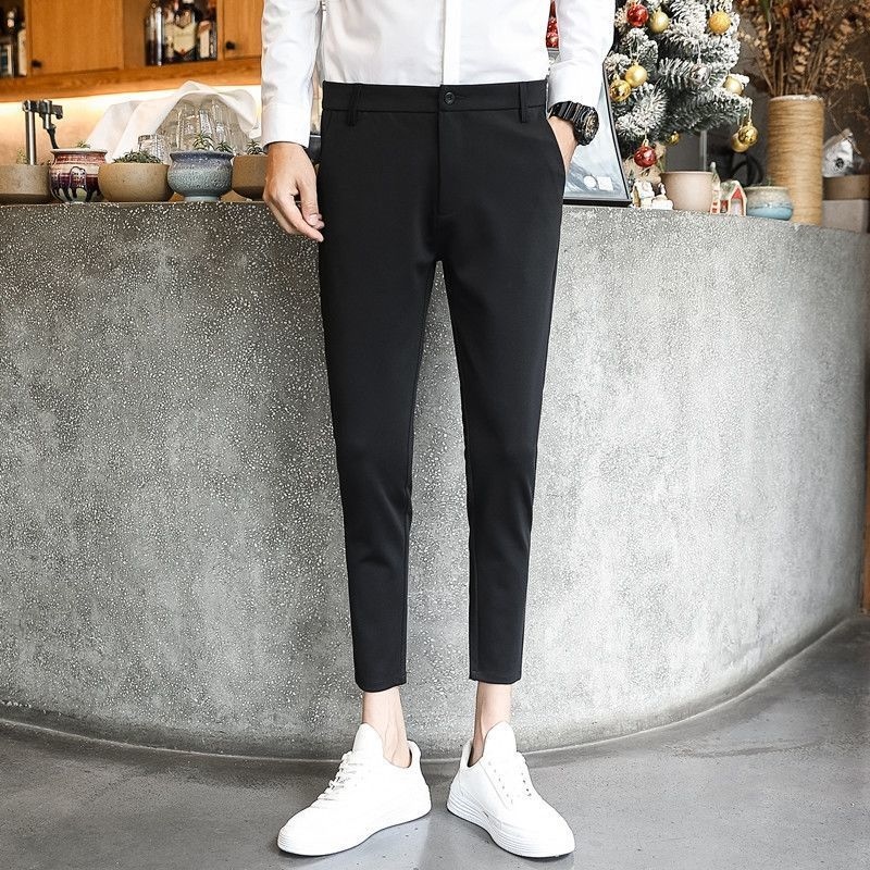 slacks pants for men White Italian style Neapolitan trousers men's ...