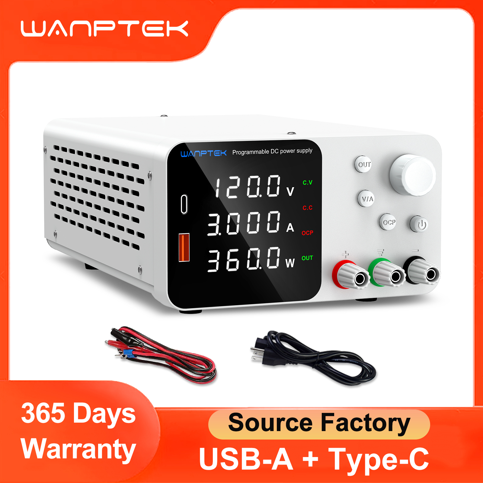 thumbnail image 2 of Wanptek 30v Dc Power Supply Wanptek DC Power Supply Variable 30V 10A, Bench Power Supplies With Adjustable Bench 2 of 14
