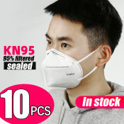 10 pcs KN95 facemask with design reusable dustproof waterproof