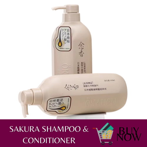 AUTHENTIC Natural Japanese Sakura Shampoo and Conditioner For Healthy
