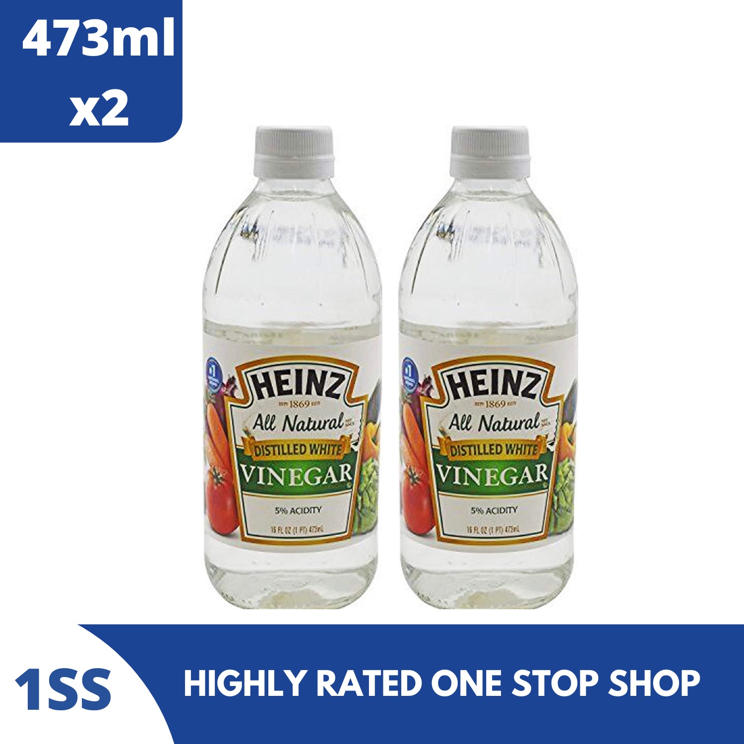 Heinz Distilled White Vinegar 473ml, Set of 2 Lazada PH