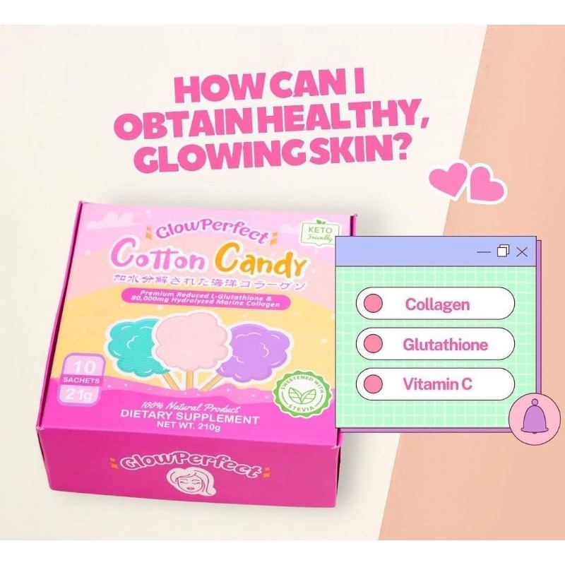 Glow Perfect Cotton Candy Collagen Drink Primo Affogato Lazada PH