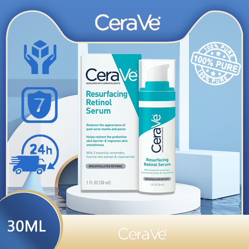 CeraVe Resurfacing Retinol Serum Acne Scar Remover Brightening Night ...