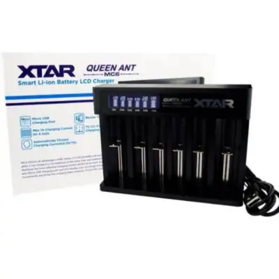 HOT Xtar Queen Ant MC6 battery charger with six charging bays