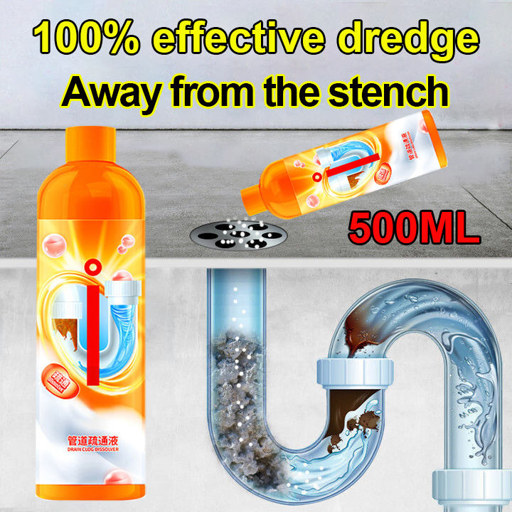 💯100 effective dredge💯 drainage clogged remover 500 ml Powerful Clog remover strong hair