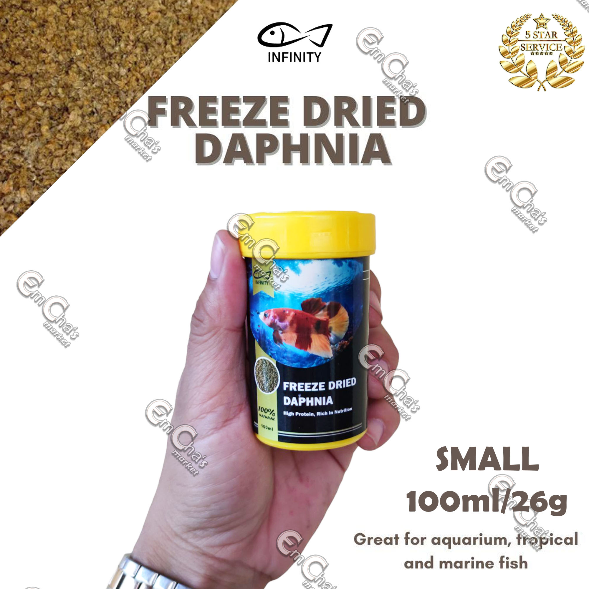 INFINITY FREEZE DRIED Daphnia for All Tropical Fish Food(ff)Goldfish
