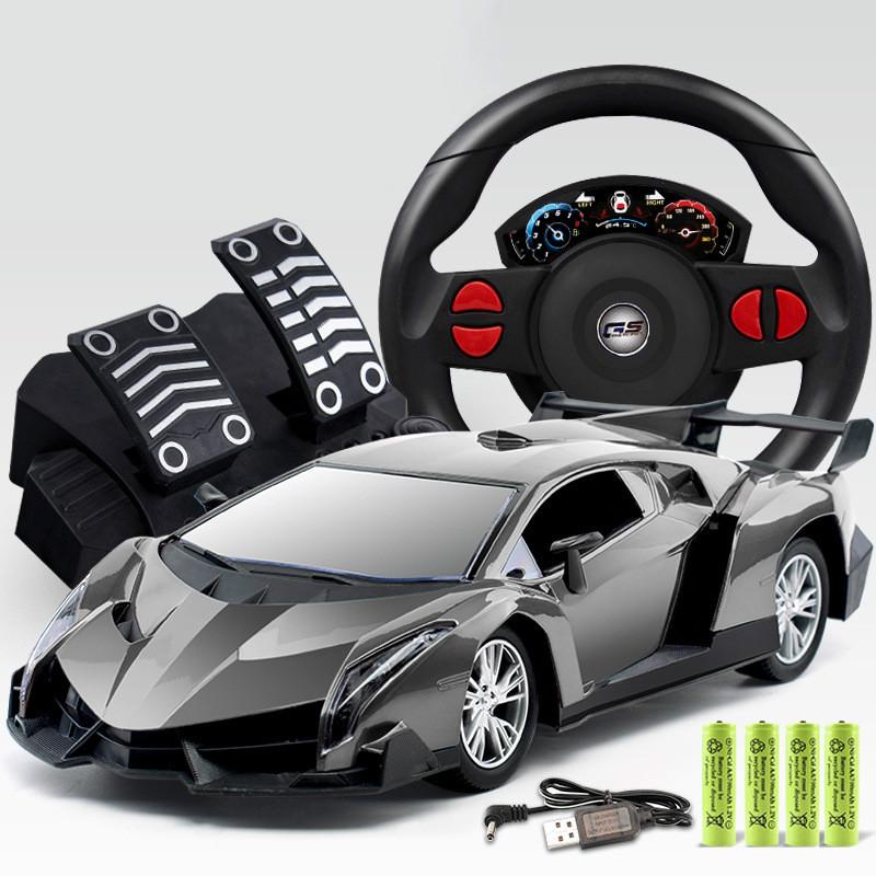 Kids Remote Control Car Racing Model Toys with Steering Wheel Gravity