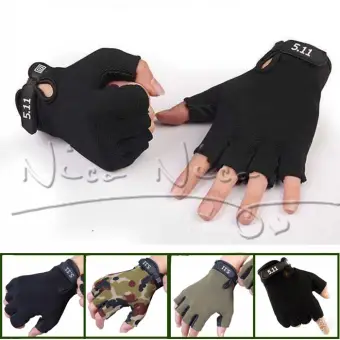 5 finger half gloves