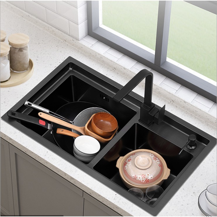 Nano Black Kitchen Sink (Double) Lazada PH
