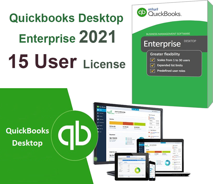 NEW Quickbooks Desktop Enterprise 2021 15 User Platinum Subscription