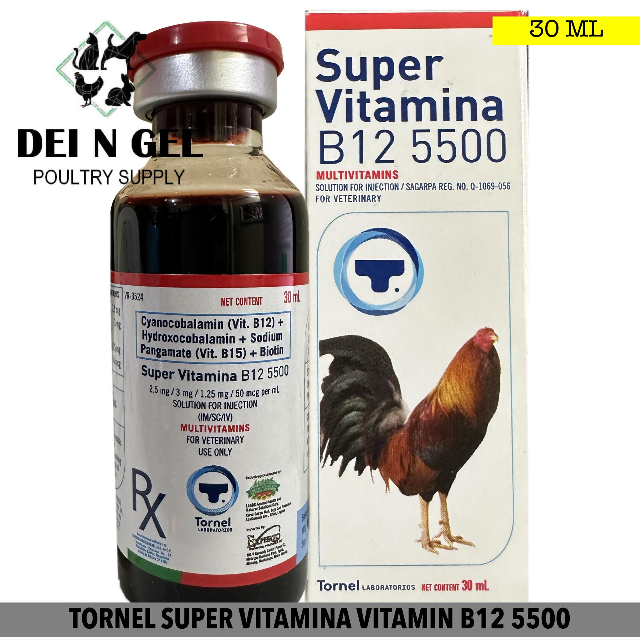 TORNEL SUPER VITAMINA VITAMIN B12 5500 FOR GAMEFOWL (30ML) Lazada PH