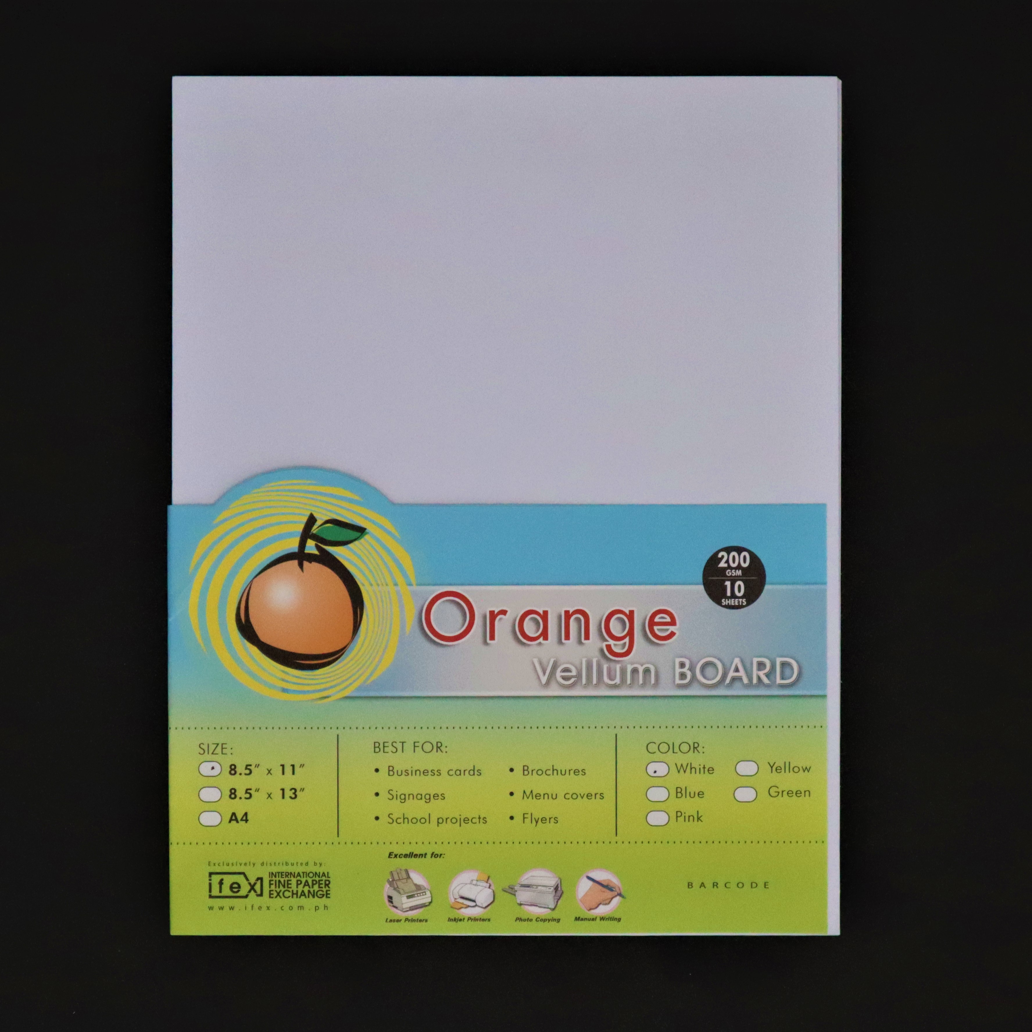Orange Vellum board 200gsm Lazada PH