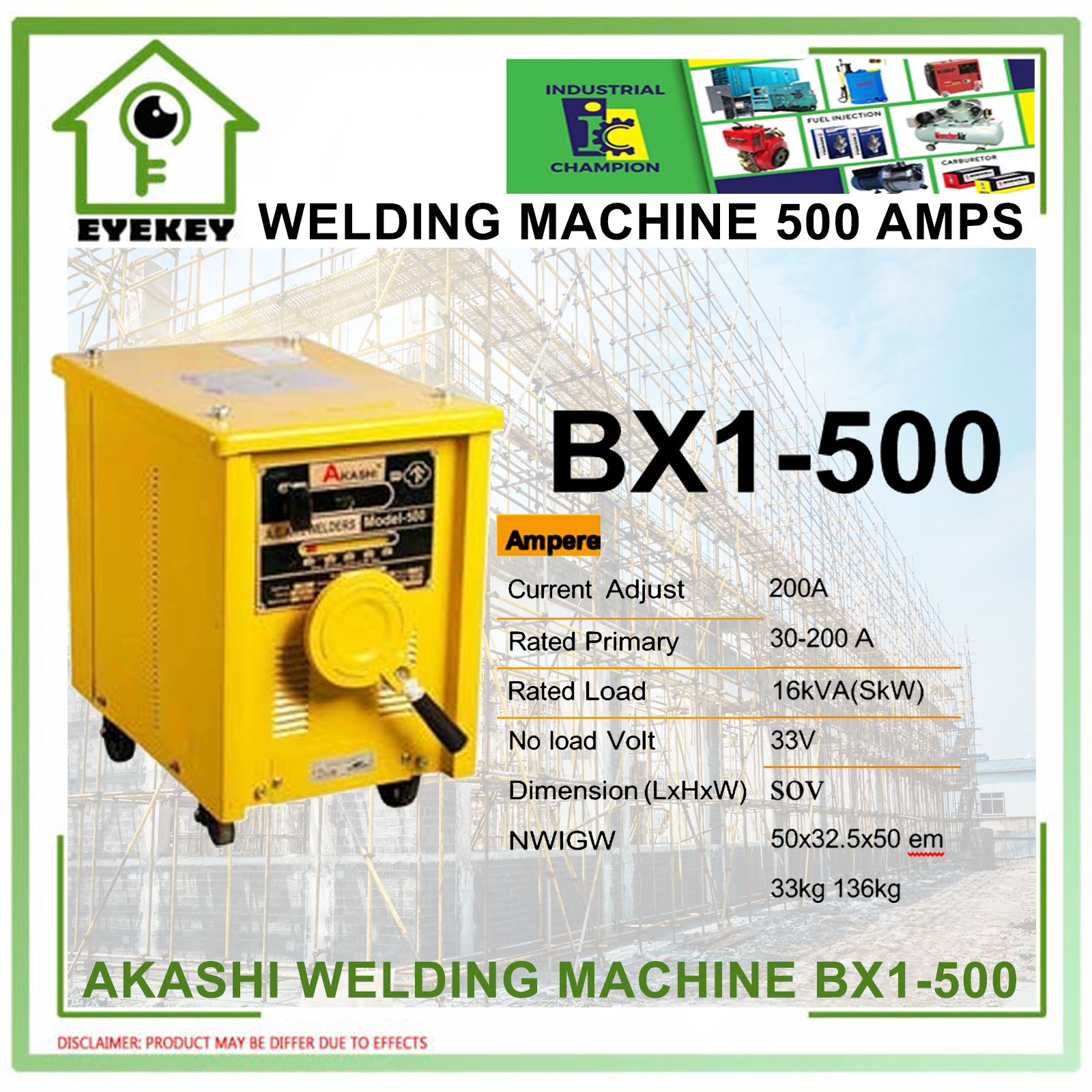 AKASHI BX1 500 WELDING MACHINE 500 AMPS Lazada PH