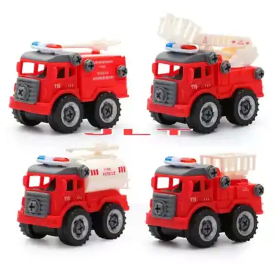JLT 4in1 Kids Screwing Fire Rescue Toy Cars