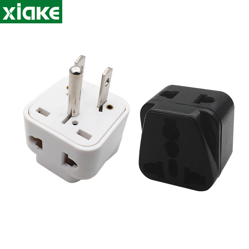 XIAKE077 3pin American standard transmission 5hole multinational universal adapter plug