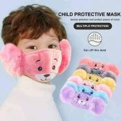 Acb Warm Plush Mask Earmuffs Ear Protection Face Mask For Children