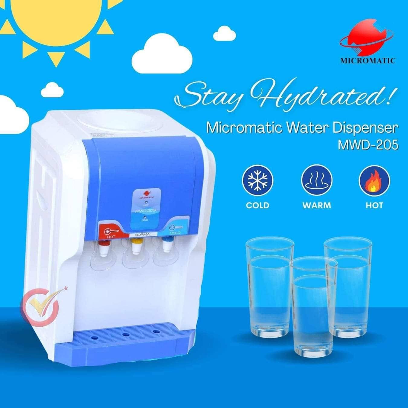 Micromatic Water Dispenser Table ( MWD 205) Hot, Cold and Normal Lazada PH