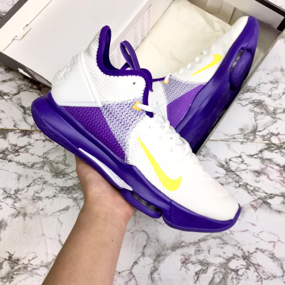 lebron white and purple shoes