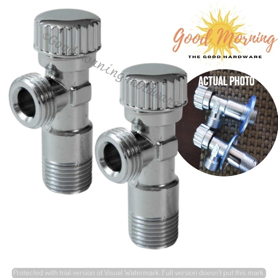 2PCS Angle Valve (SIZES 1/2xz1/2, 1/2x3/8) Angle Valve Hot and Cold
