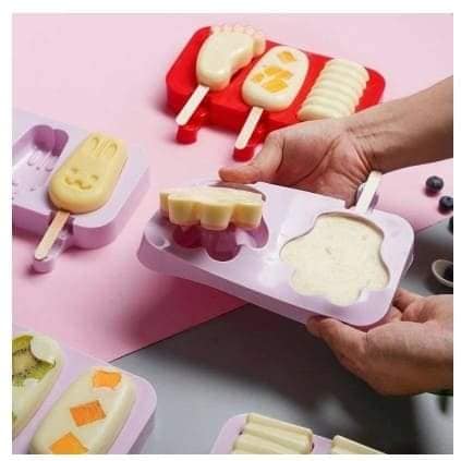 Silicone Ice Cream Mold Reusable Popsicle Molds Diy Homemade Cute Cartoon Ice  Cream Popsicle Ice Pop Maker Mould Ns2