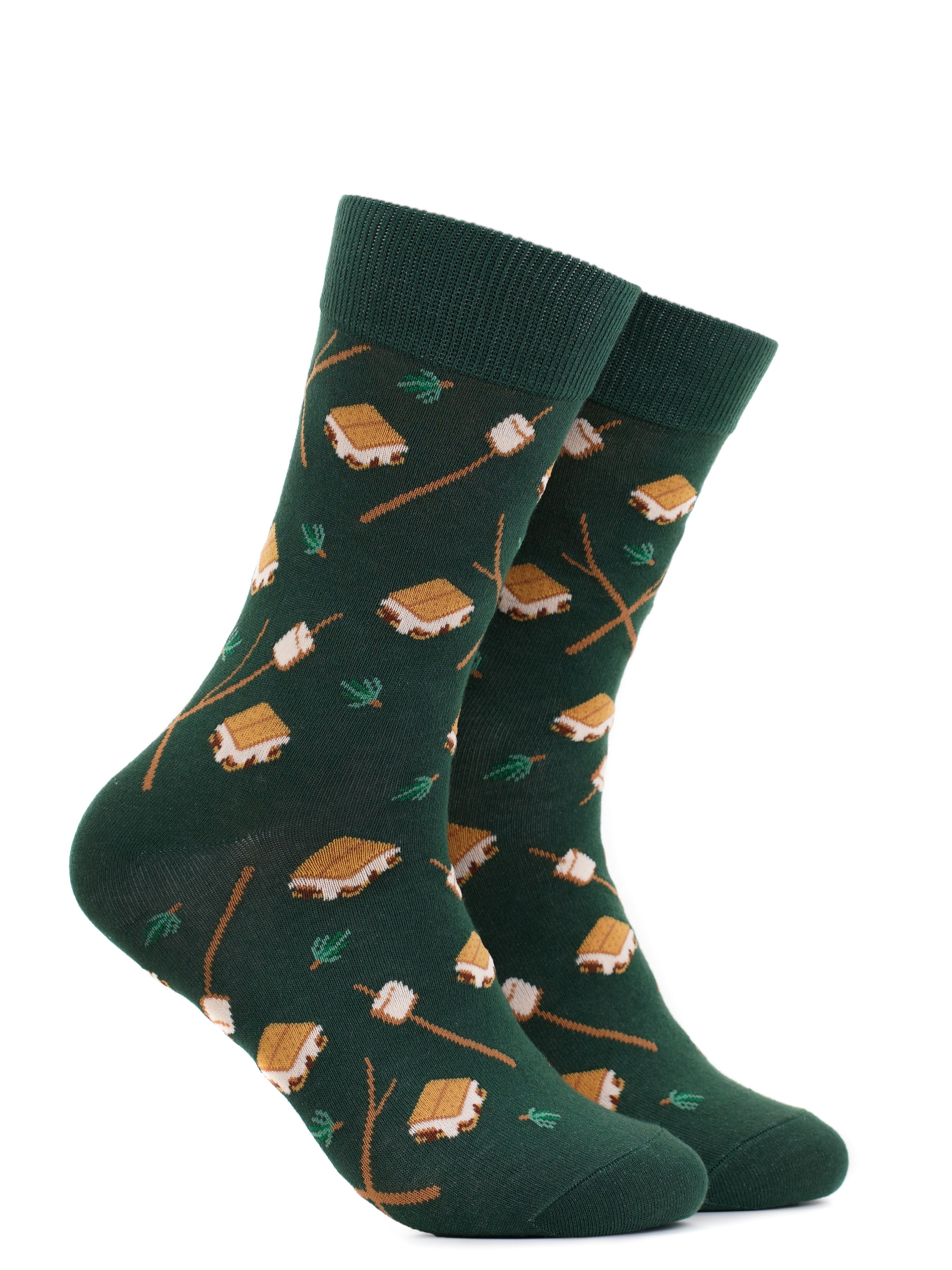 Iconic Socks Smores Camping Collection Crew length Office Formal Socks