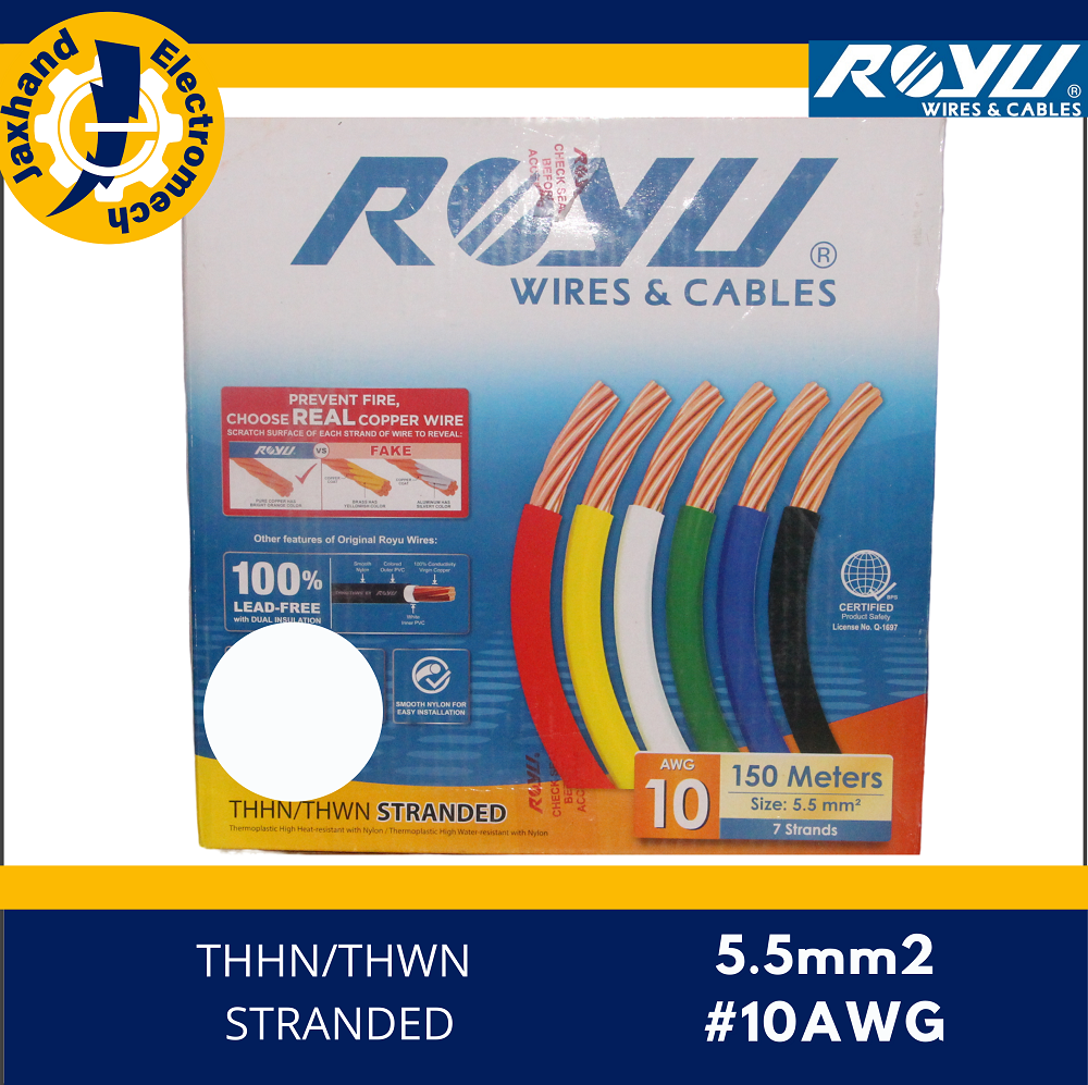 THHN WIRE AWG #10/7, 5.5mm2, 600V, 55 Amperes, 10 meters | Lazada PH