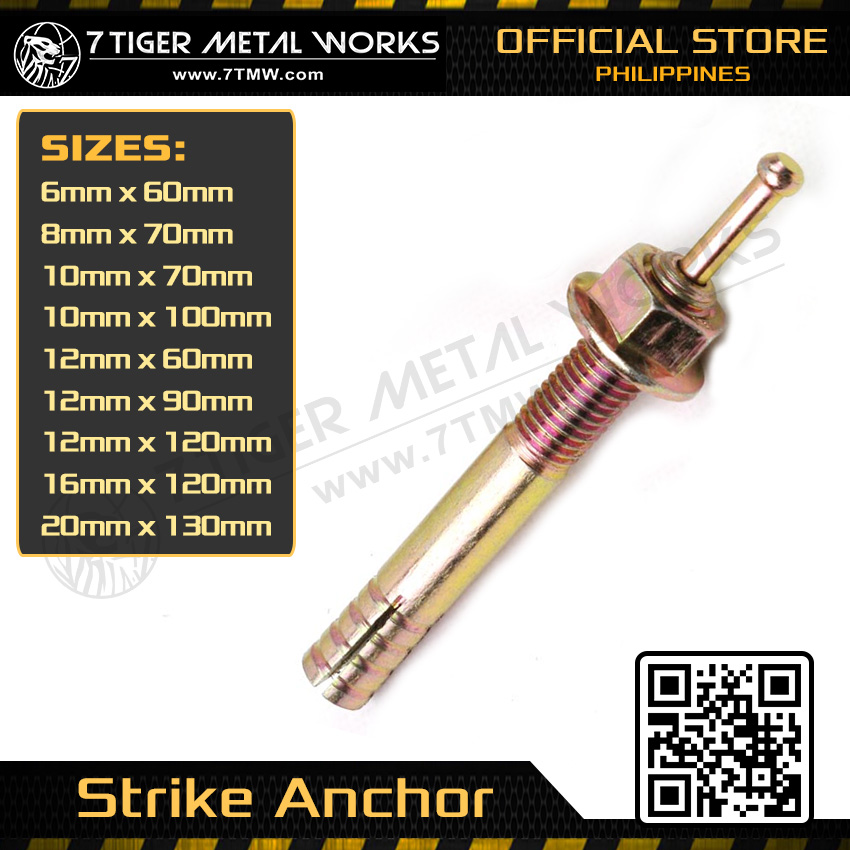 Hit Anchor 6mm to 20mm / Strike Anchor / Concrete Anchor / Expansion Bolt / Hammer Strike Pin