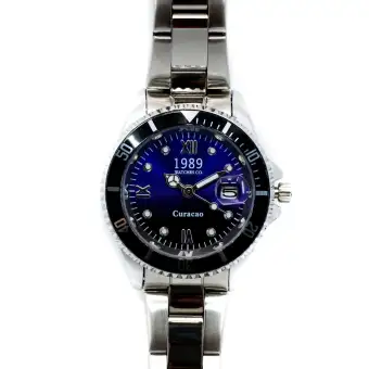 blue metal strap watches