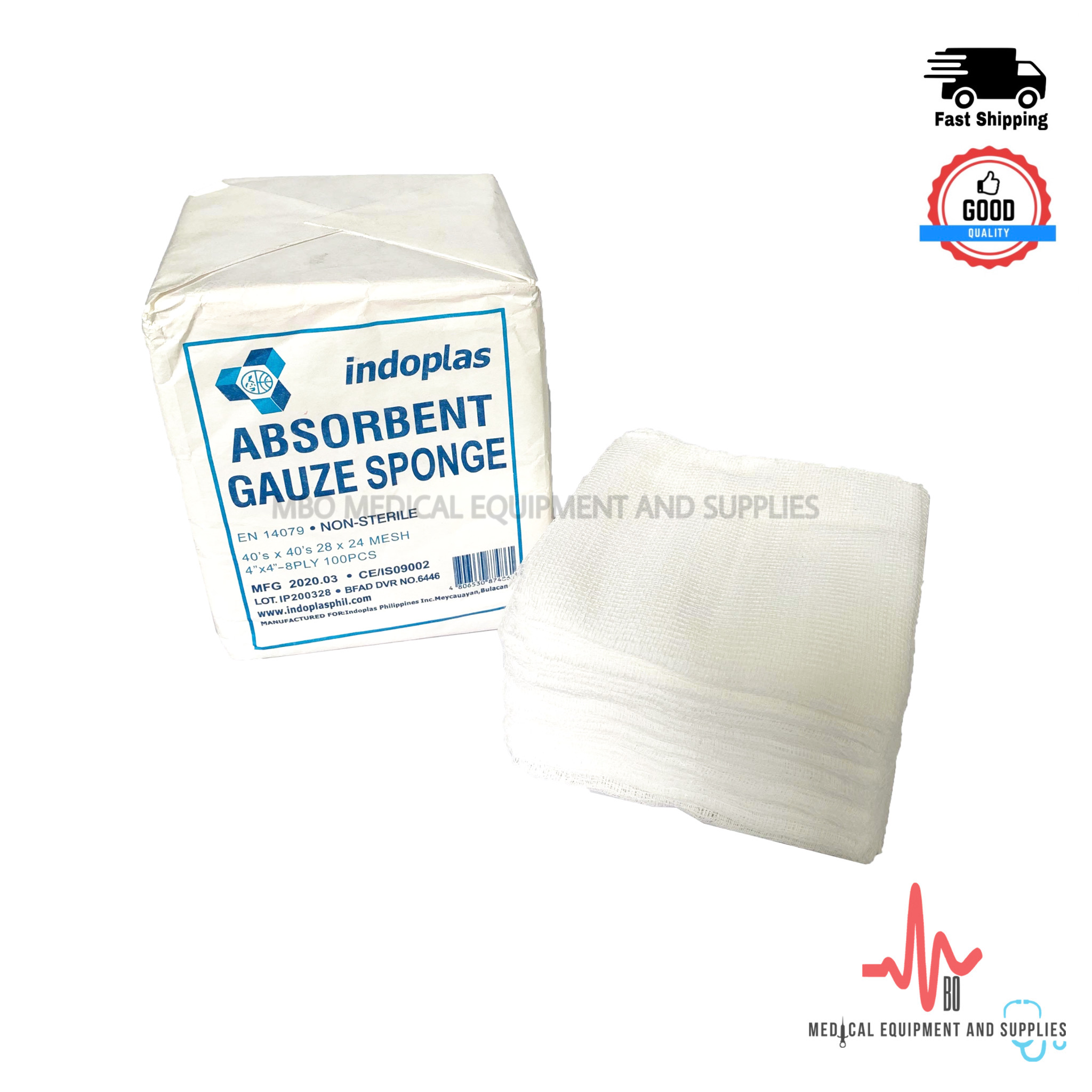 Indoplas Gauze Pad 4x4 Non Sterile (100pcs/pack) Lazada PH