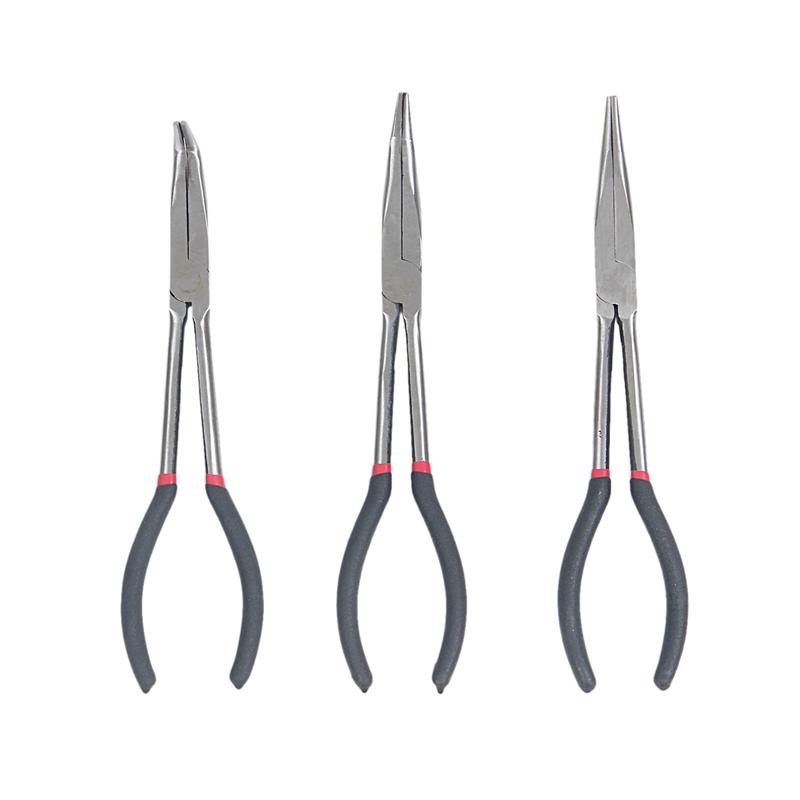 4-Piece Long Needle Nose Pliers Set with Nonslip Handles 11 Inch &16 Inch Option 