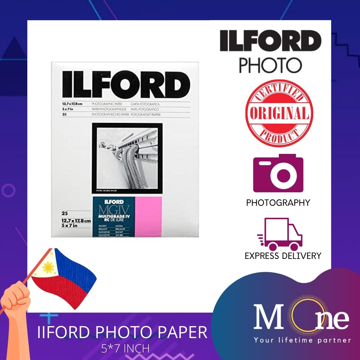 Ilford photo paper MULTIGRADE RC Deluxe Paper MGIV Glossy LUCIDA