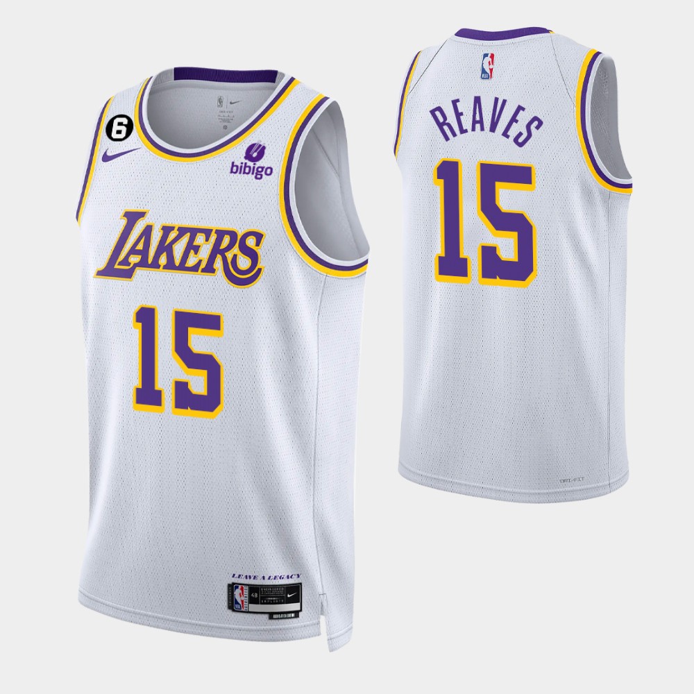 Los Angeles Lakers #15 Austin Reaves White Stitched Jersey