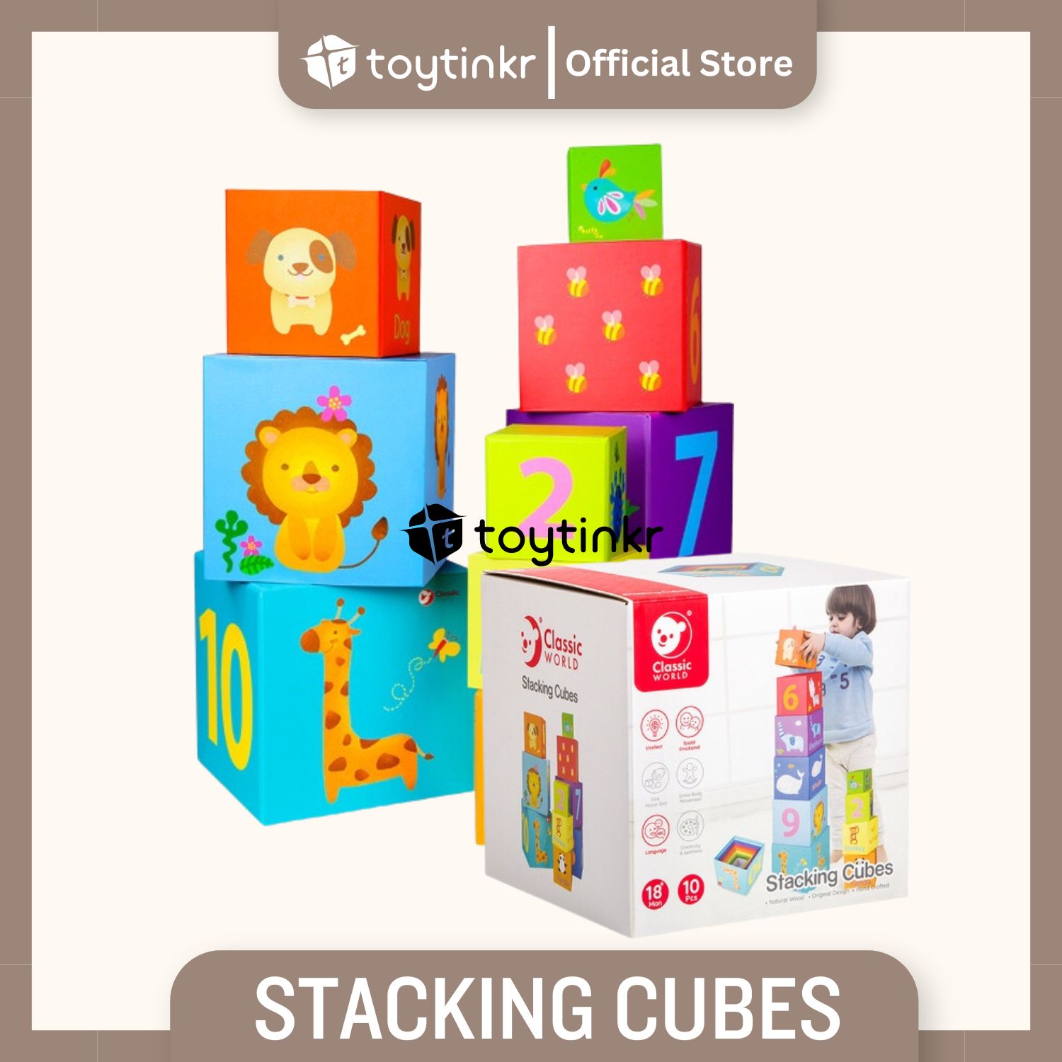 Classic World Stacking Cubes