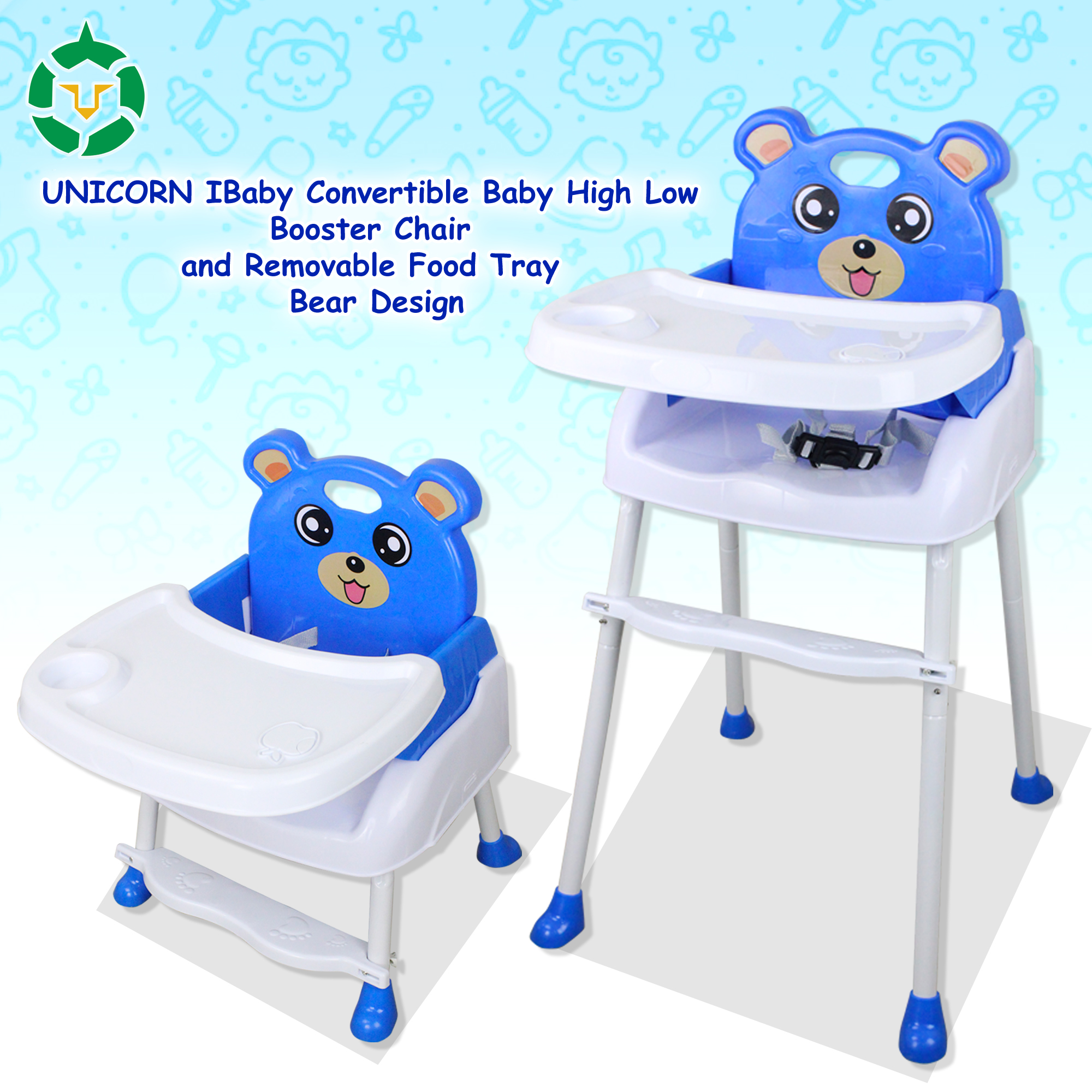baby low chair with tray