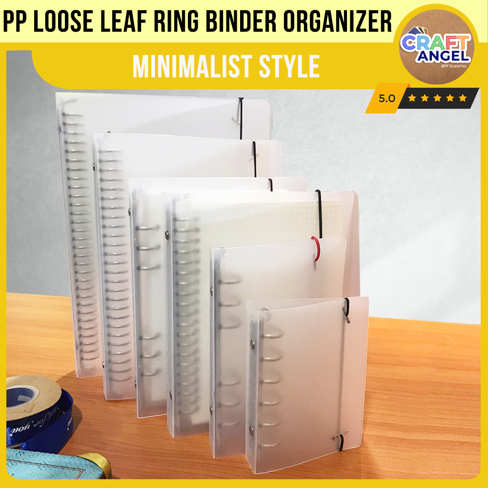 PP Binder Japan Minimalist style A6 / A5 / B5 / A4 /A7 Stationary Arts & Crafting Binder Binding