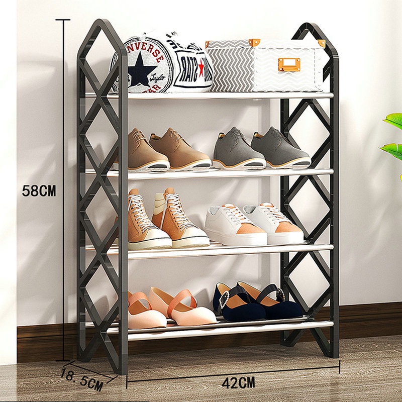 12noon 4 Tiers Carbon Steel Pipe Shoe Organizer Rack Shoe Rack Hanging