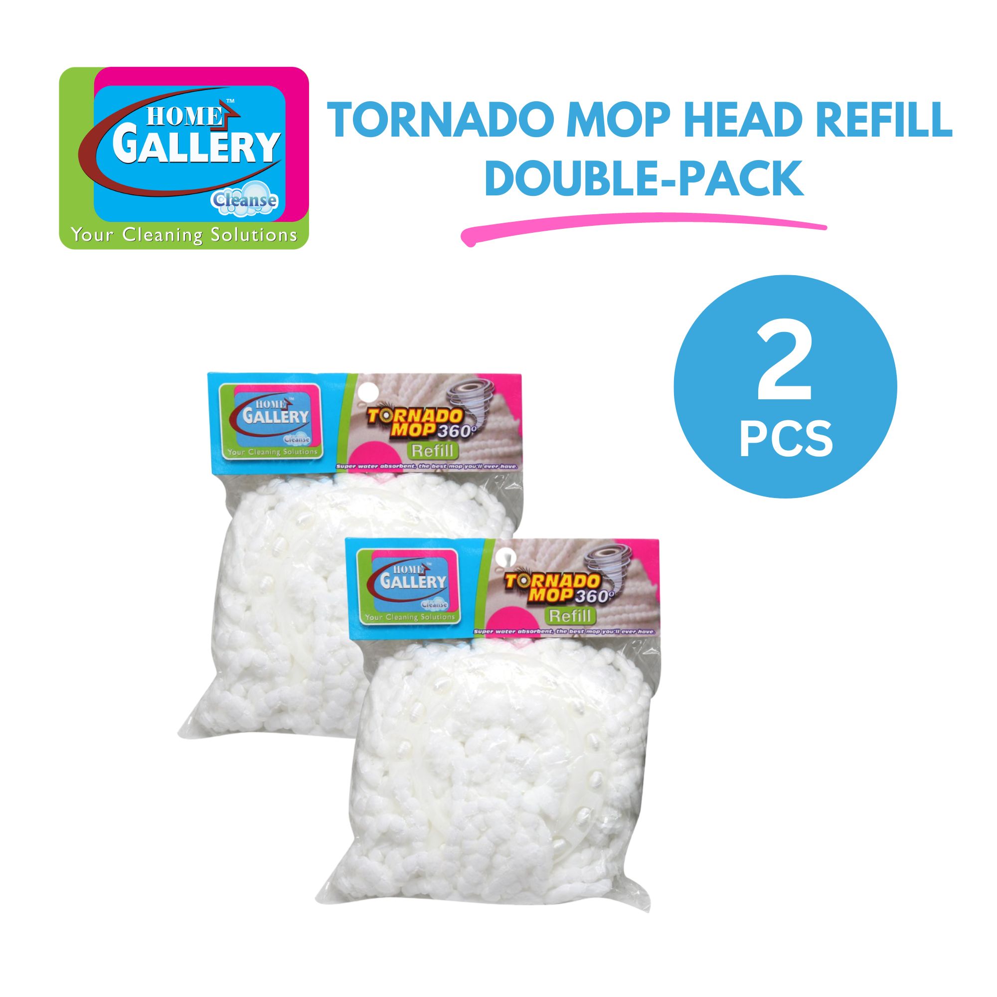 Home Gallery ZT33 Tornado Mop Original Microfiber Mophead Refill (for