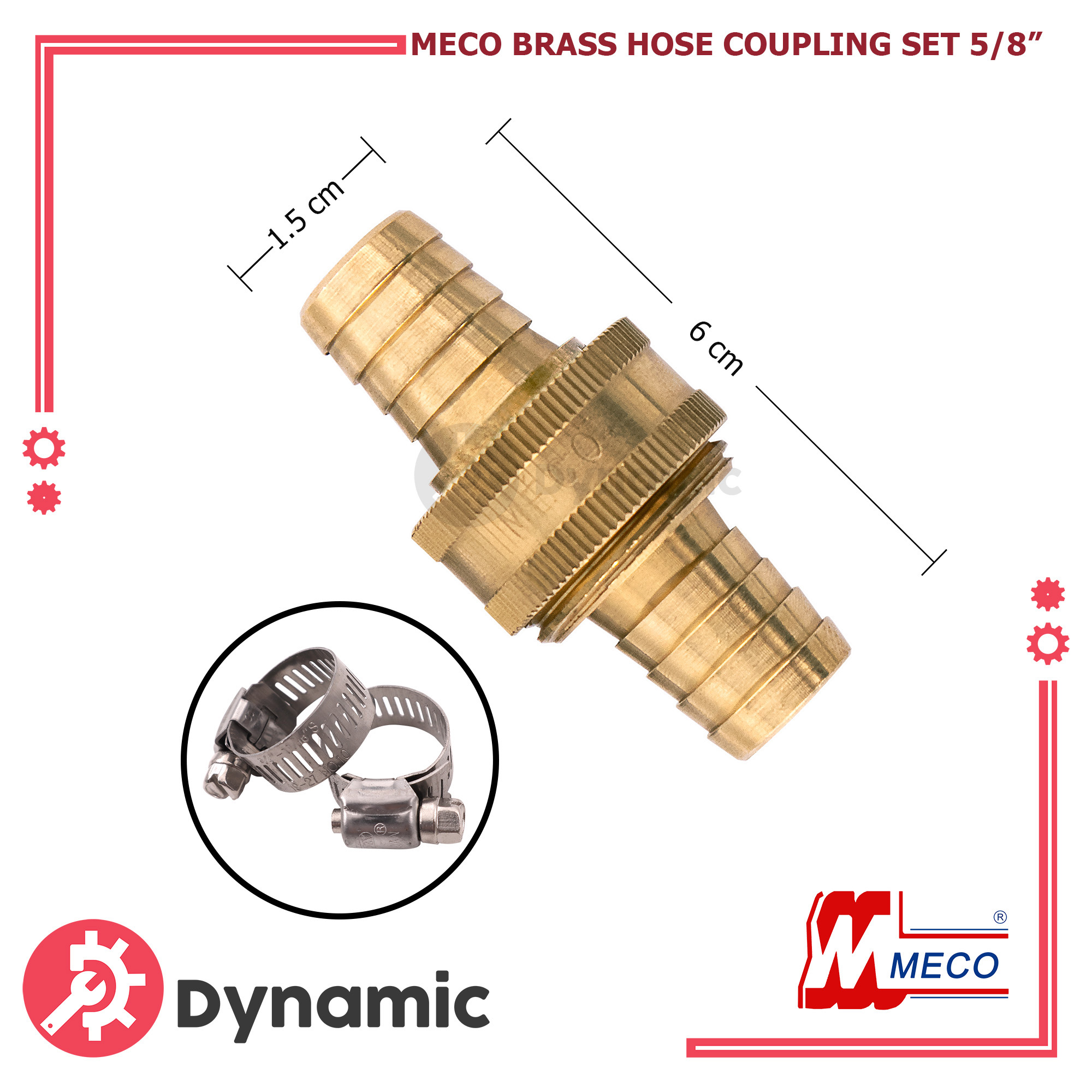 Meco Metal Brass Hose Coupling Connector 1/2 , 5/8 , 3/4 Lazada PH
