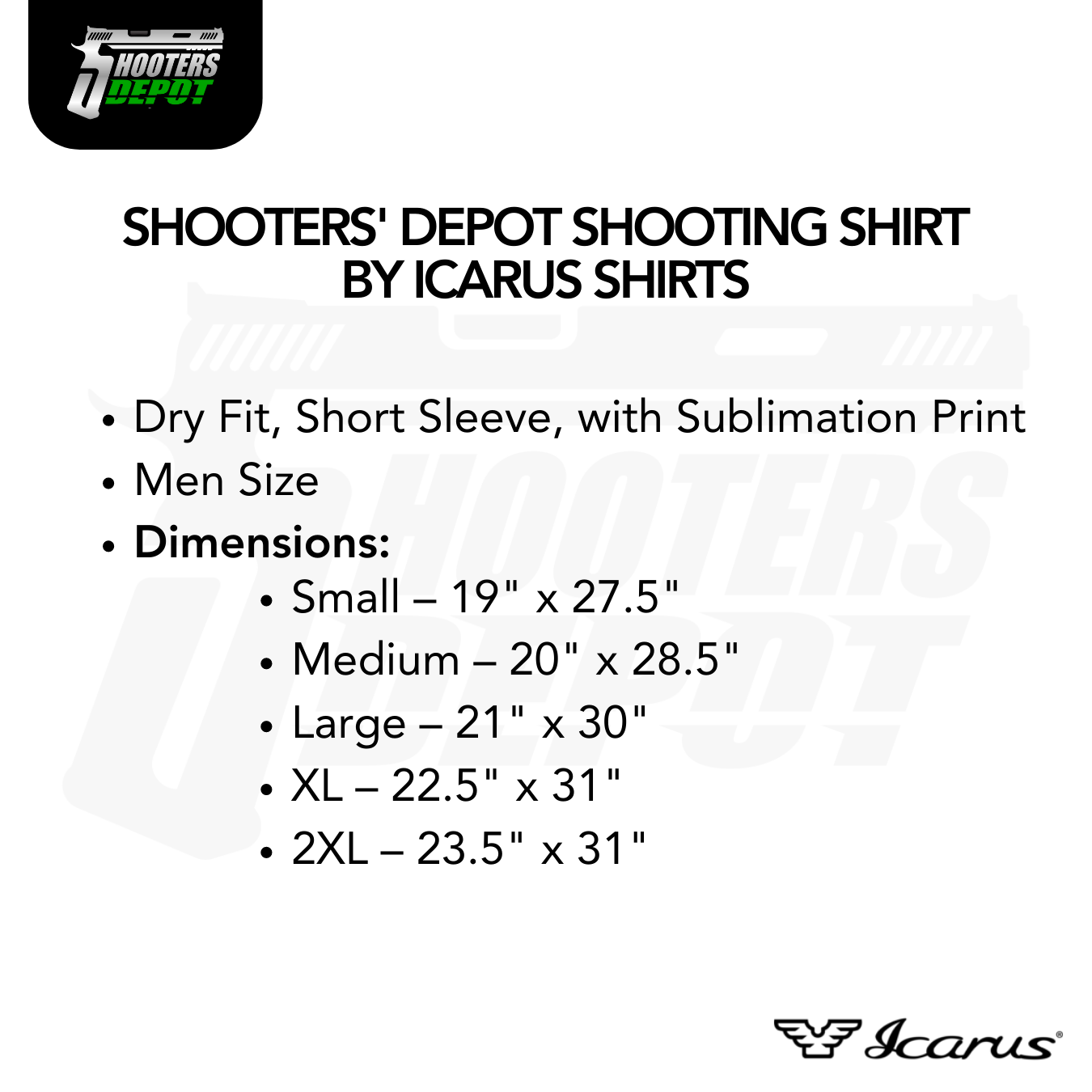 SHOOTERS DEPOT x ICARUS Shooting Shirt Dry Fit Short Sleeve
