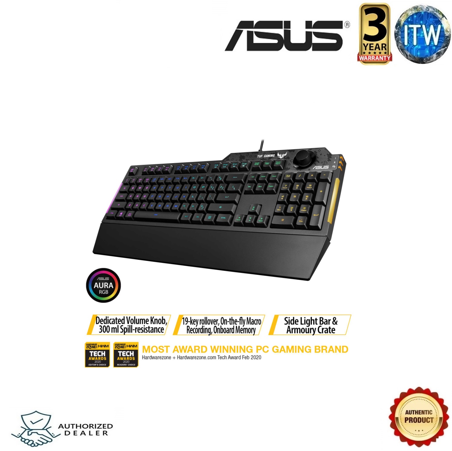 ASUS TUF Gaming K1 RGB Wired Gaming Keyboard Lazada PH