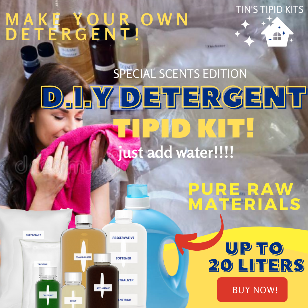Liquid DETERGENT Kit DIY (17 liters yield) BUT UP TO 20 LITERS YIELD