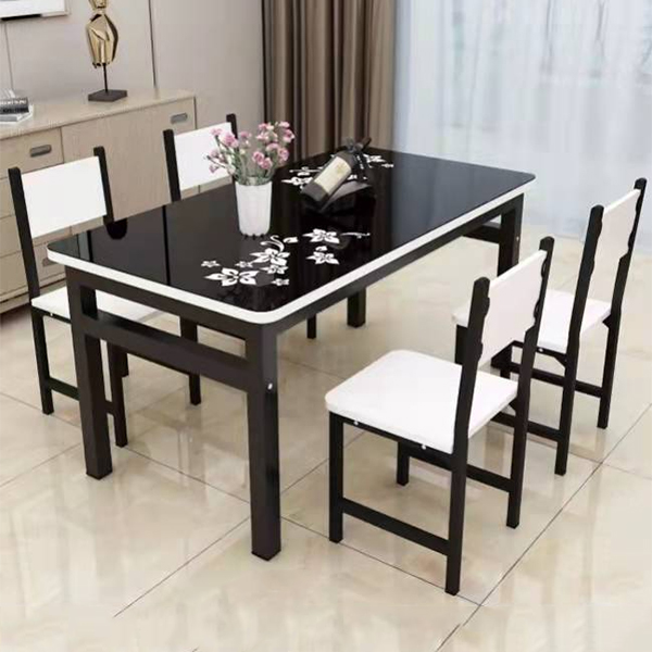 Dining Table with Chair 1 Table 4 Chairs in Simple and Elegant Modern