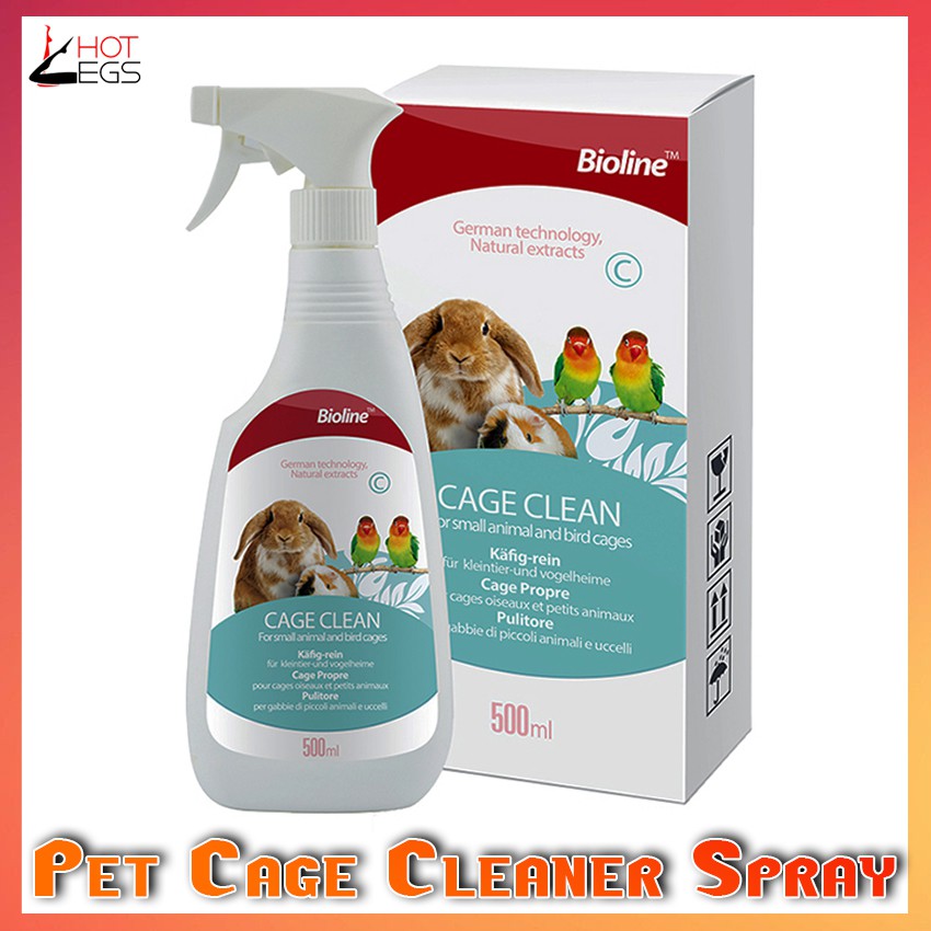 Bioline Pet Cage Cleaner Spray 500ml Cage Clean Habitat Deodorizer