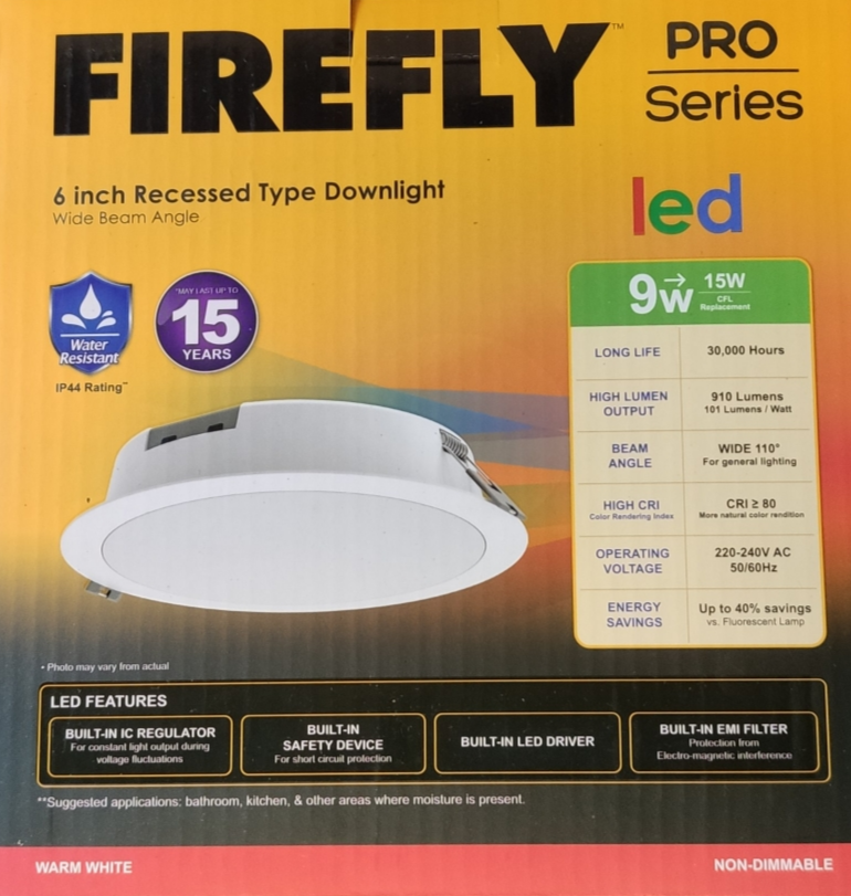 PRO Series LED Downlight (Water Resistant) - Firefly Electric and Lighting  Corporation
