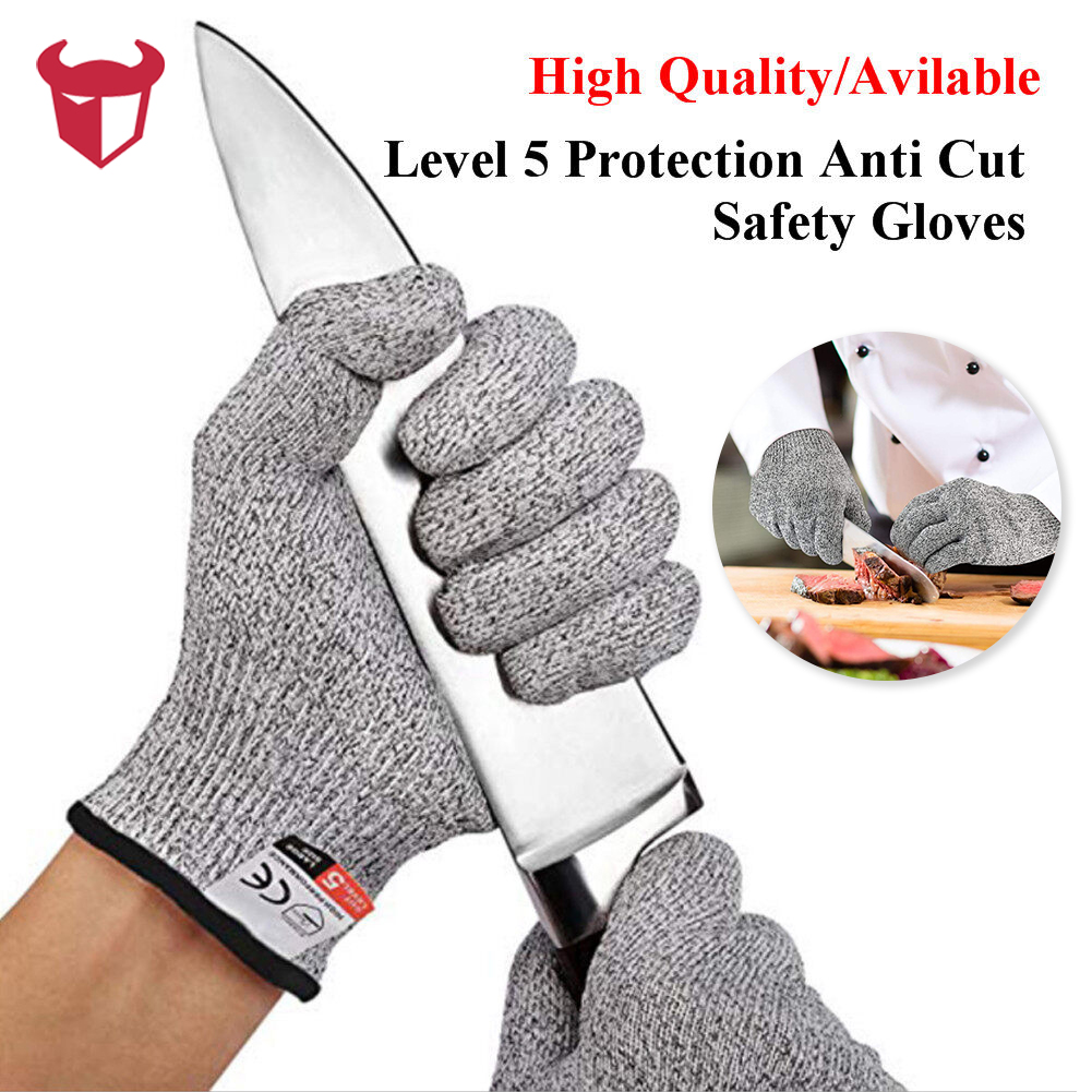 2pcs Anti-Cutting Level 5 Wear-Resistant, Stab-Resistant, Cut-Resistant (Pe  Material, No Metal) Gloves, Finger Guards, Protective Anti-Slip Gloves,  Suitable For Woodworking, Fishing, And Kitchen Use