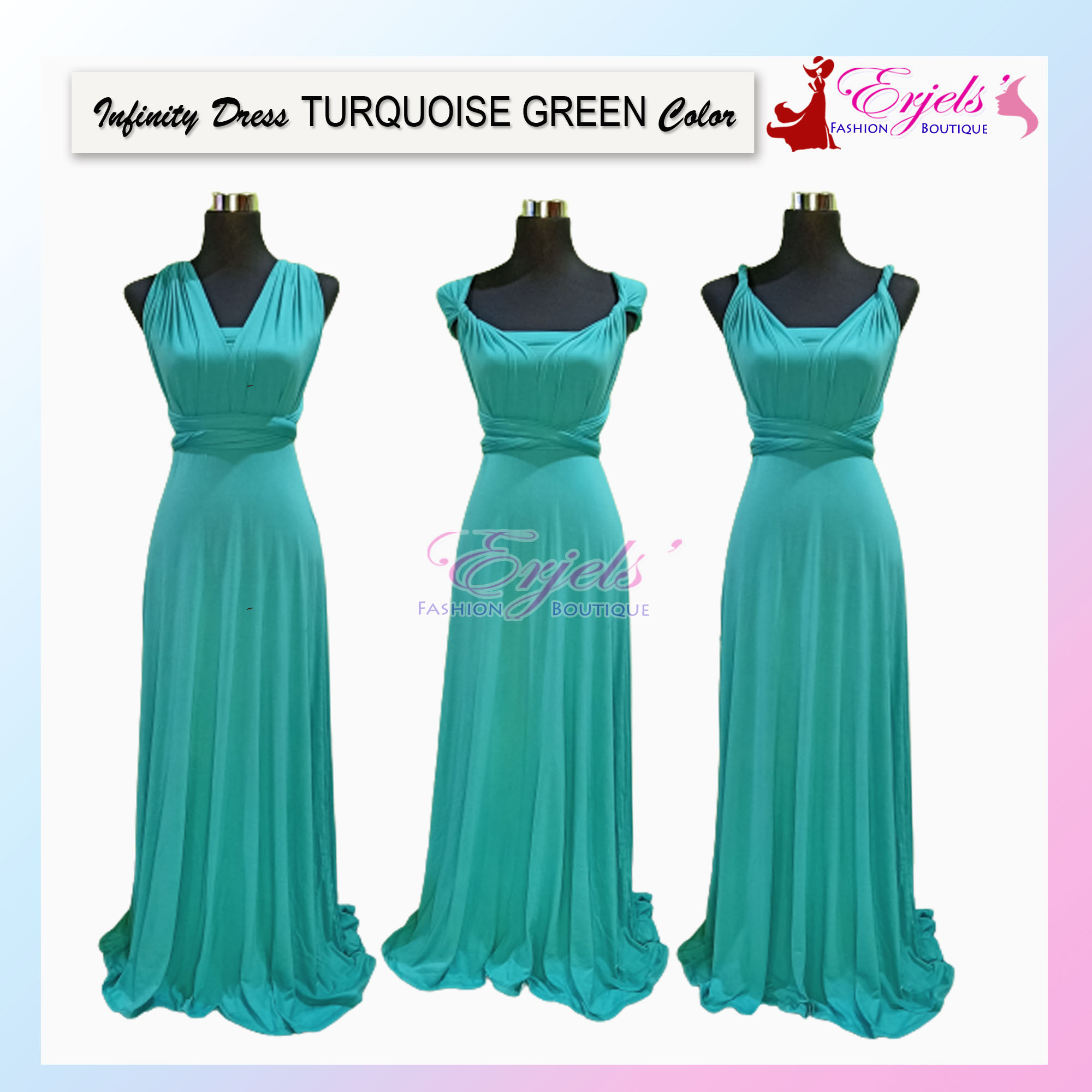 Turquoise green infinity store dress