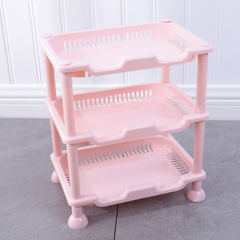 UNIHOME 3 Tier Plastic Bathroom Corner Storage Layer Multipurpose Utility Organizer Rack Simple