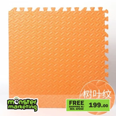 Monstermarketing 30x30x1.2cm Play Mat Kids Playground Set For Boys For Girls Orange (per pc)